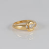 Anillo de oro amarillo 18k y brillantes
