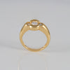 Anillo de oro amarillo 18k y brillantes
