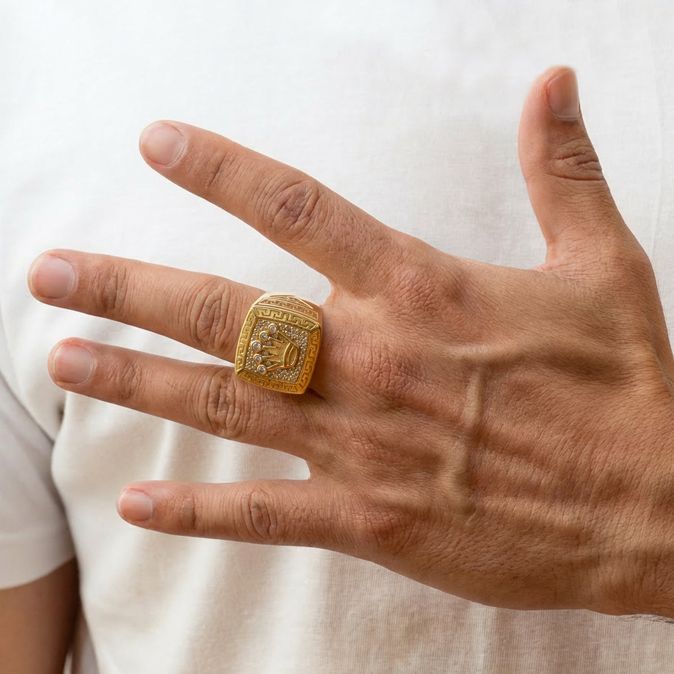 Anillo corona de oro 18k 750