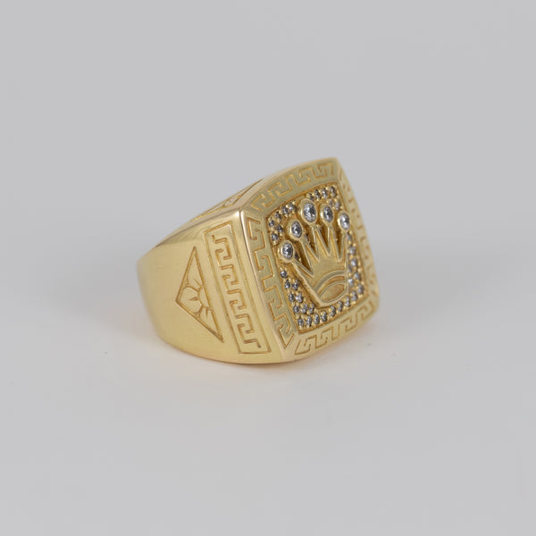 Anillo corona de oro 18k 750