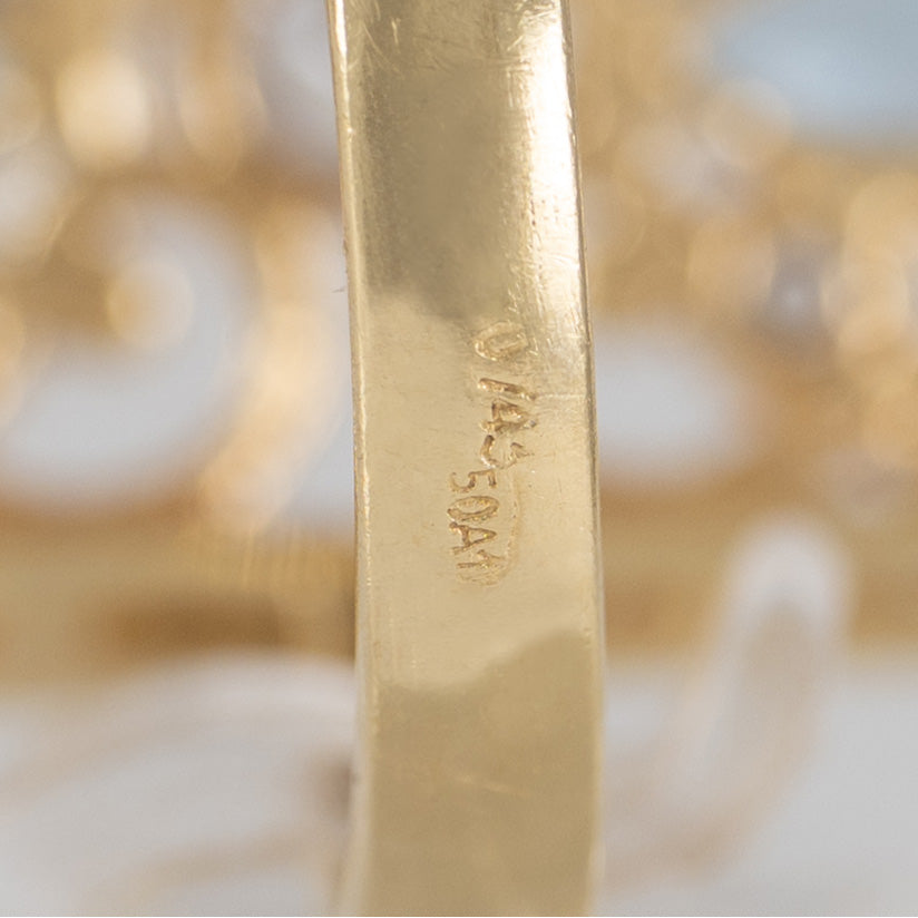 Anillo lanzadera de oro 18k 750