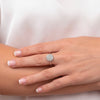 Anillo oro blanco 18k con diamantes