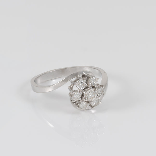 Anillo oro blanco 18k con diamantes (Copy)