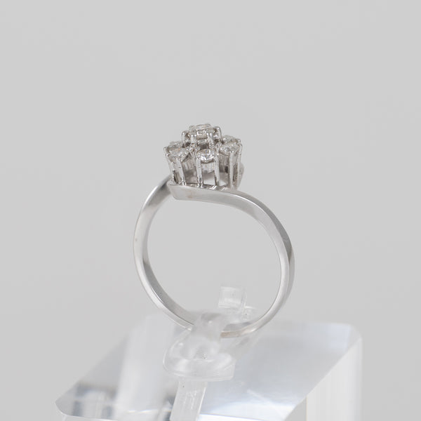 Anillo oro blanco 18k con diamantes (Copy)