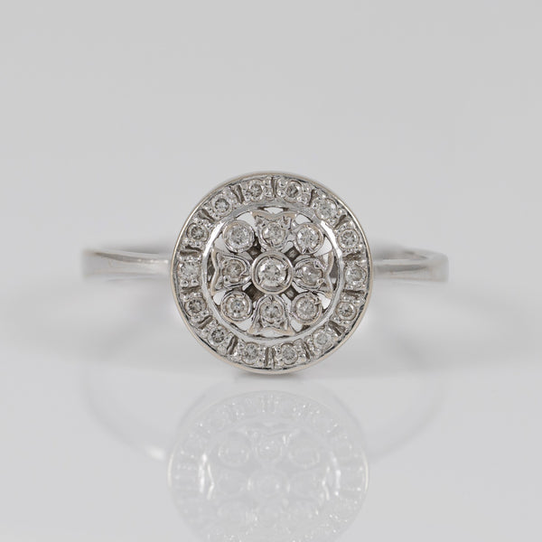 Anillo oro blanco 18k con diamantes