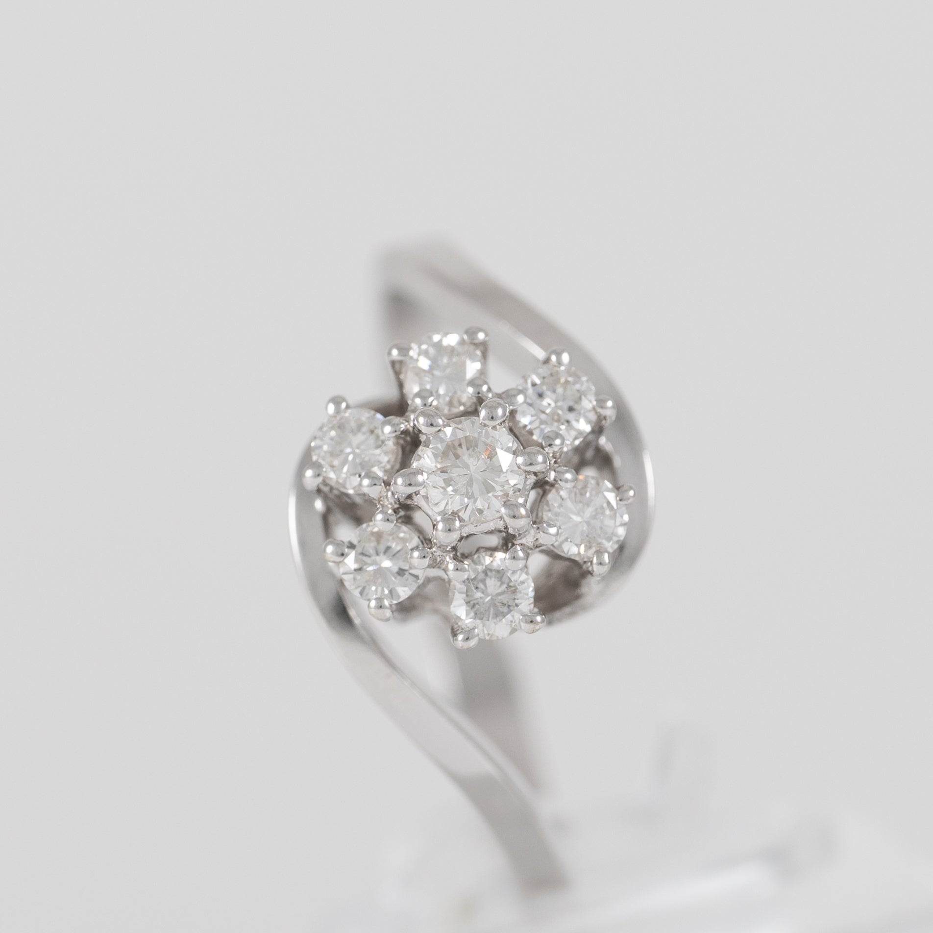 Anillo oro blanco 18k con diamantes (Copy)