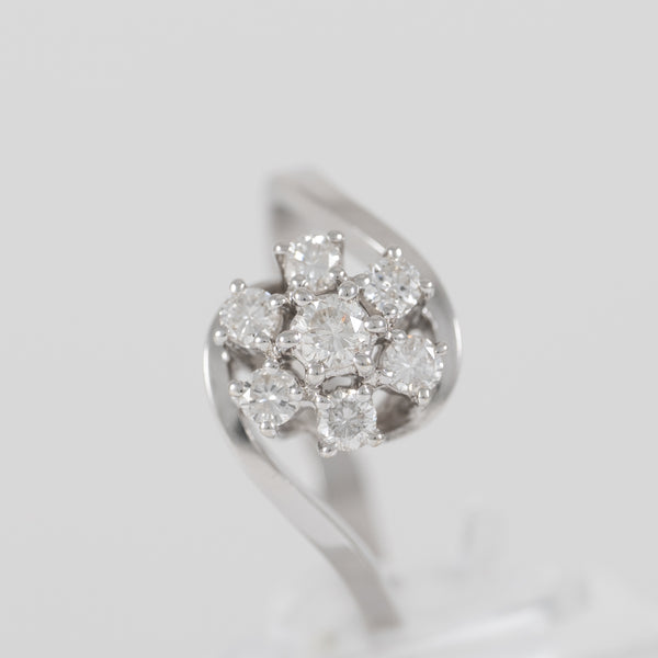 Anillo oro blanco 18k con diamantes (Copy)