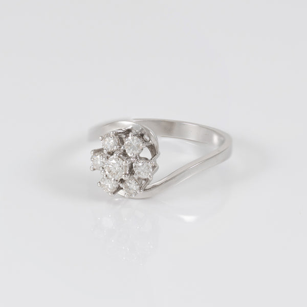 Anillo oro blanco 18k con diamantes (Copy)