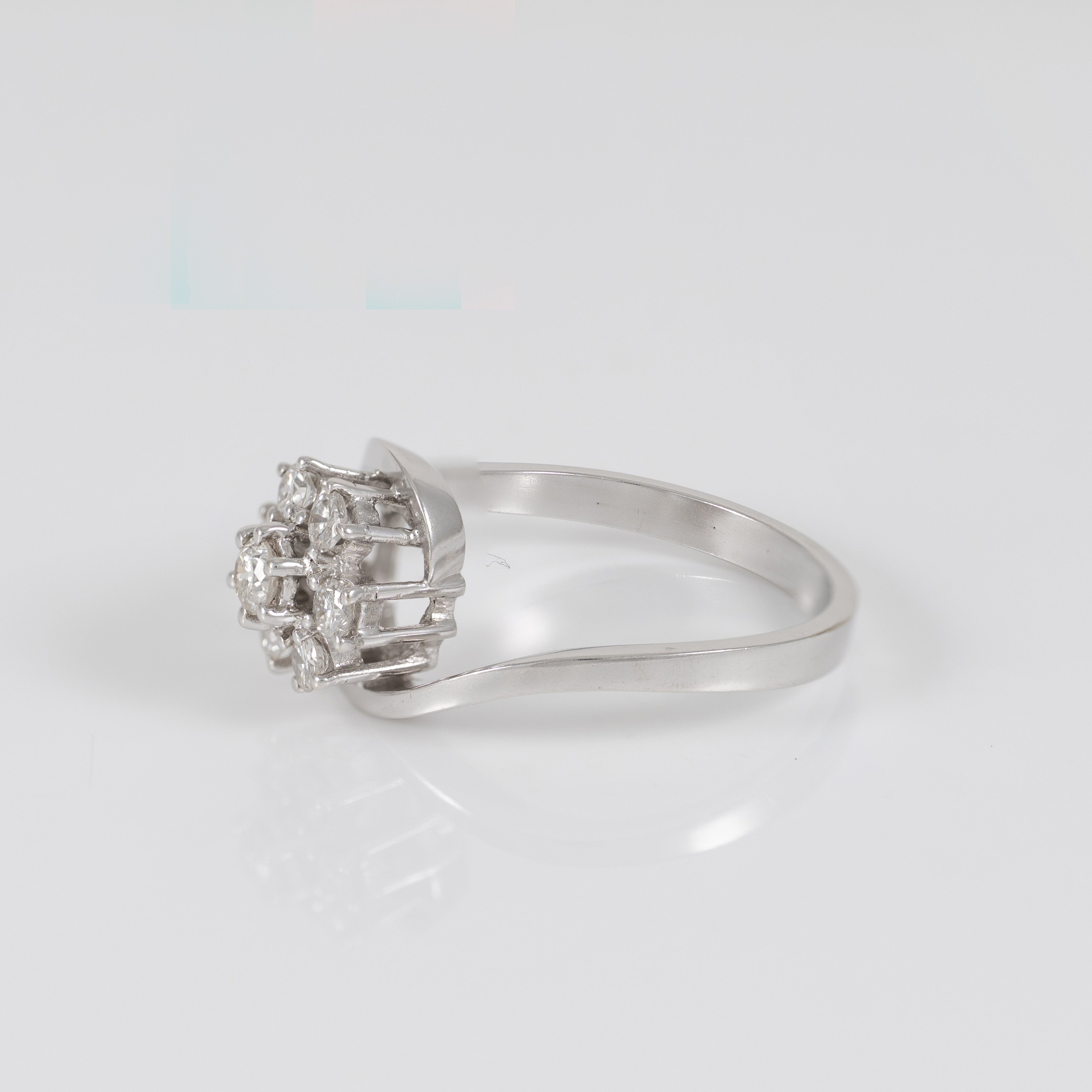 Anillo oro blanco 18k con diamantes (Copy)