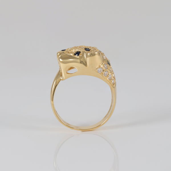 Anillo pantera oro 18k 750