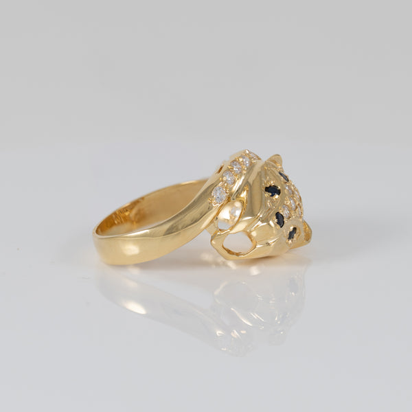 Anillo pantera oro 18k 750