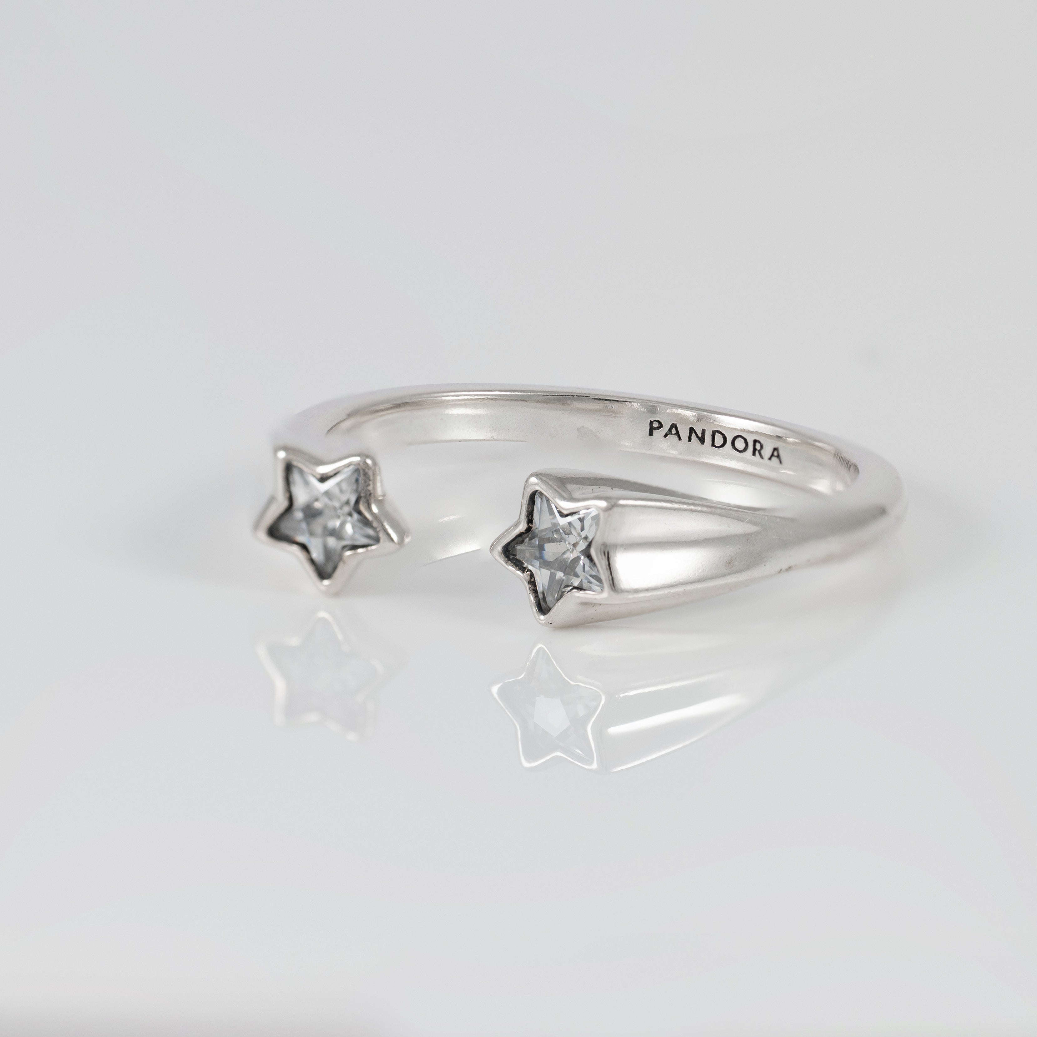 Anillo Pandora Abierto en Plata 925 Estrellas Fugaces