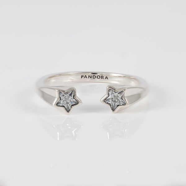 Anillo Pandora Abierto en Plata 925 Estrellas Fugaces