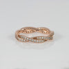 Anillo Pandora Giro del Destino en Plata Vermeil Rosa