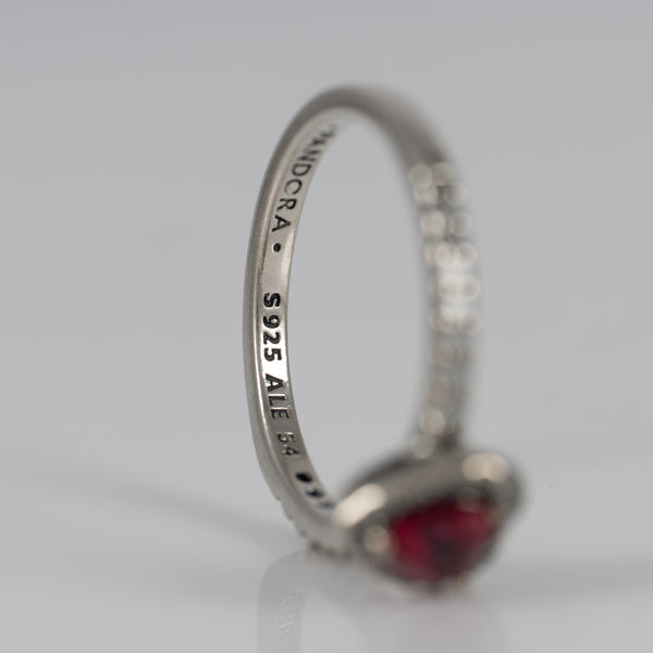 Anillo Pandora en Plata 925 y corazón en Relieve