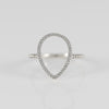 Anillo Pandora de plata 925 Silueta Lágrima