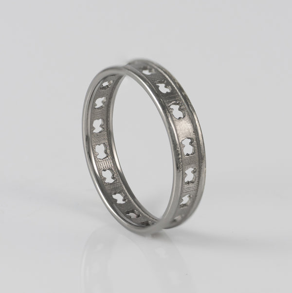 Anillo Tous de plata 925 con siluetas de oso Bear Row