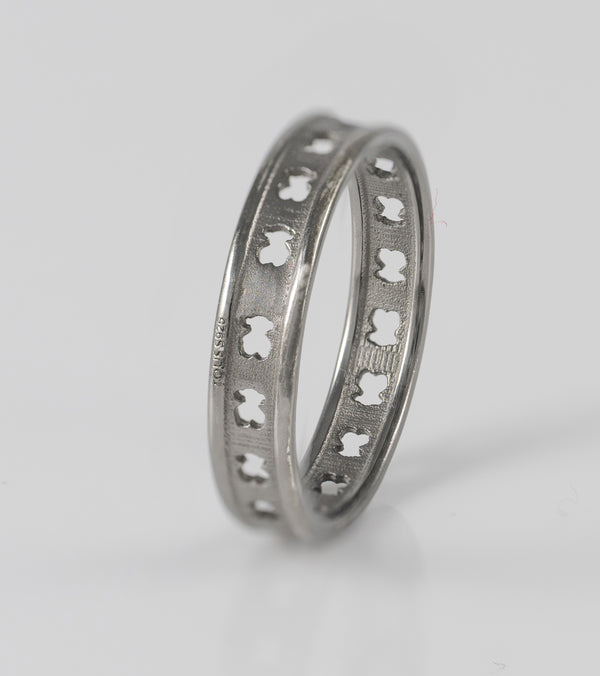 Anillo Tous de plata 925 con siluetas de oso Bear Row