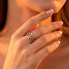Anillo Thomas Sabó en Plata Vermeil Rosa con corazones pavé