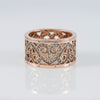Anillo Thomas Sabó en Plata Vermeil Rosa con corazones pavé