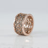 Anillo Thomas Sabó en Plata Vermeil Rosa con corazones pavé