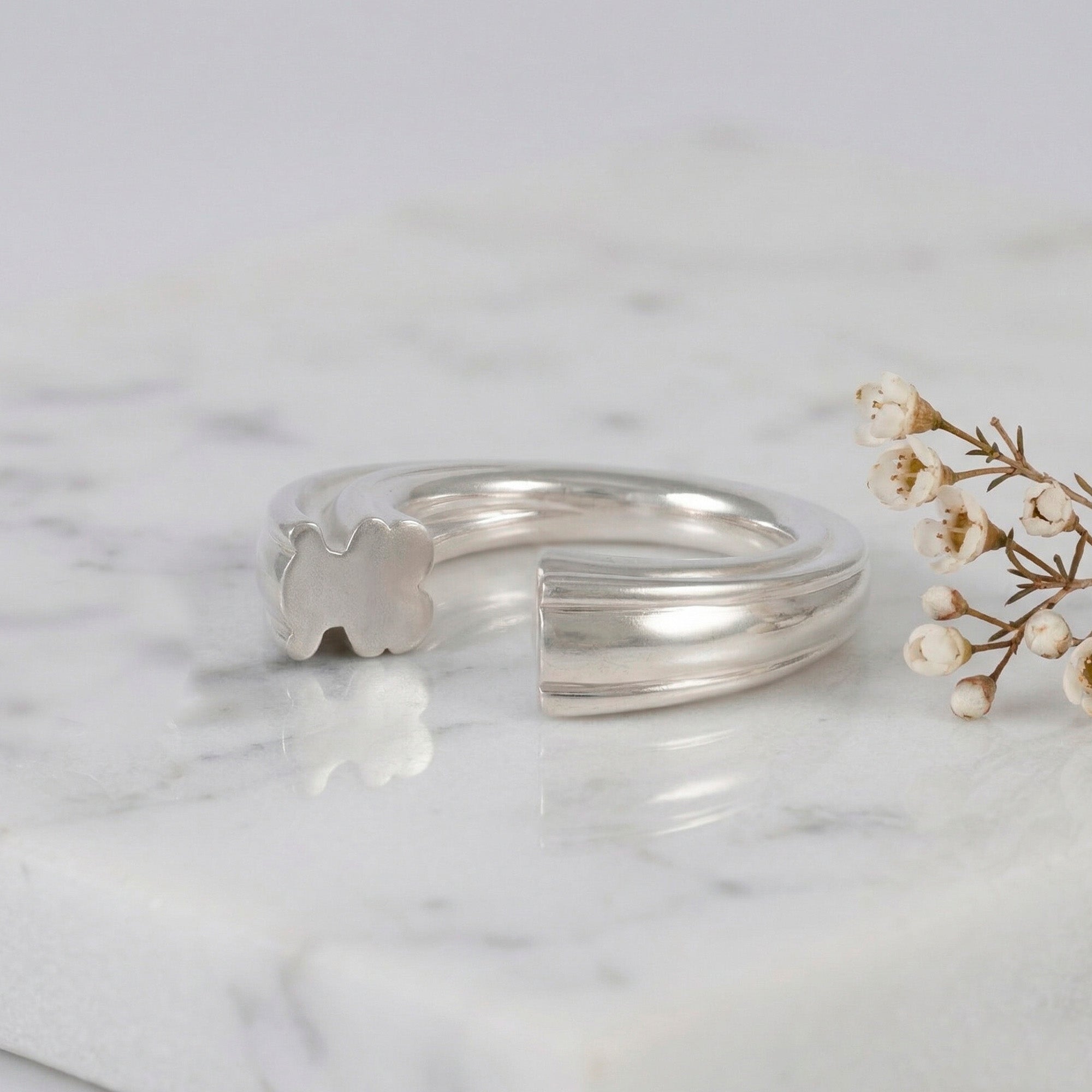 Anillo Tous Abierto de Plata 925 y Motivo oso 1950