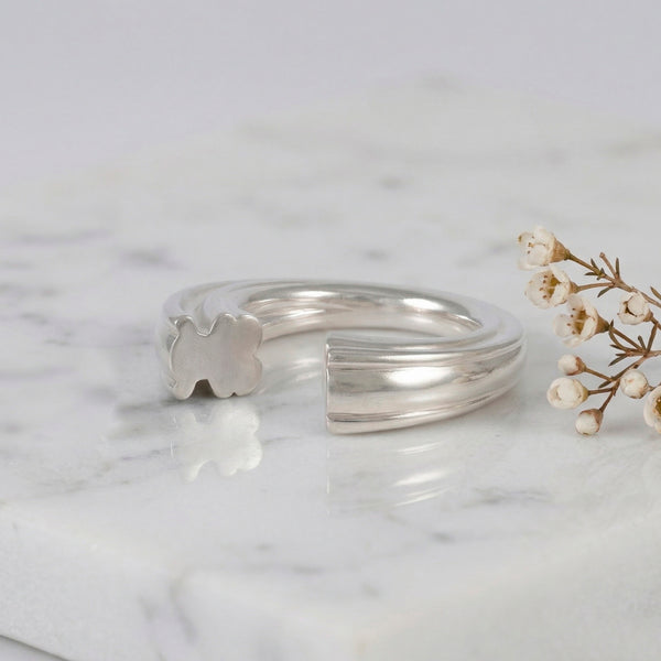 Anillo Tous Abierto de Plata 925 y Motivo oso 1950