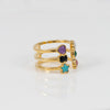 Anillo Tous abierto de plata Vermeil con gemas Glory