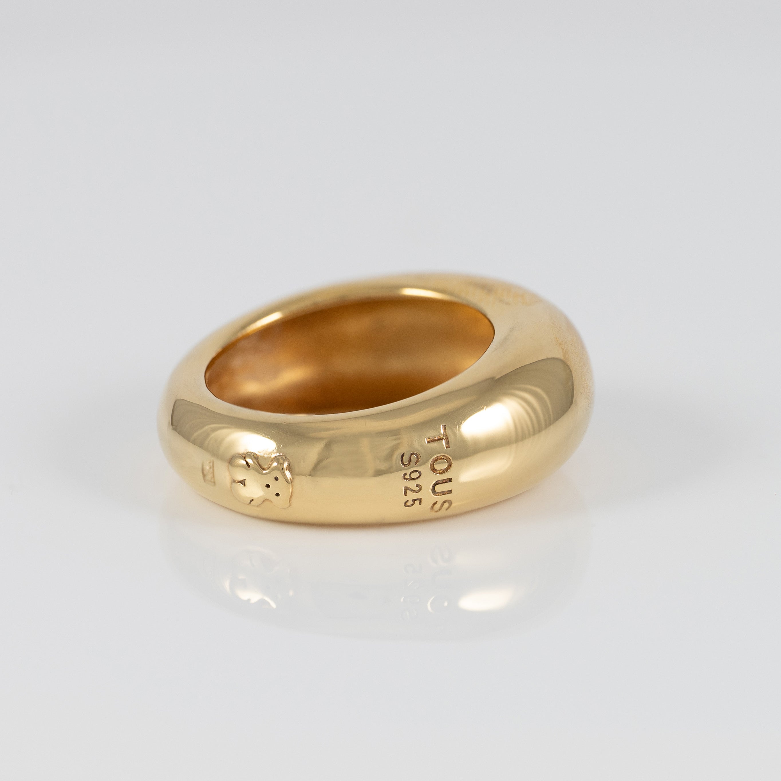 Anillo Tous abombado con baño de oro 18 kt sobre plata Warm