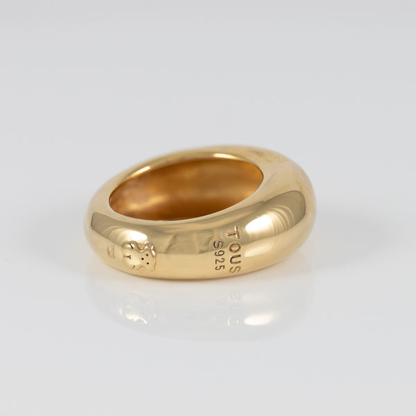Anillo Tous abombado con baño de oro 18 kt sobre plata Warm