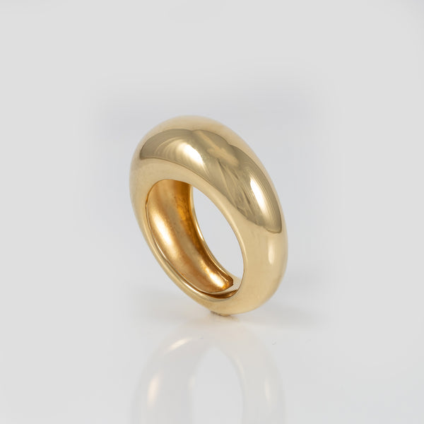 Anillo Tous abombado con baño de oro 18 kt sobre plata Warm