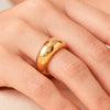 Anillo Tous abombado con baño de oro 18 kt sobre plata Warm