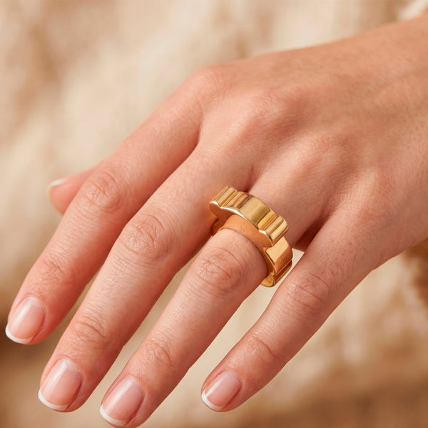 Anillo Tous con baño de oro 18 kt sobre plata Sweet Dolls