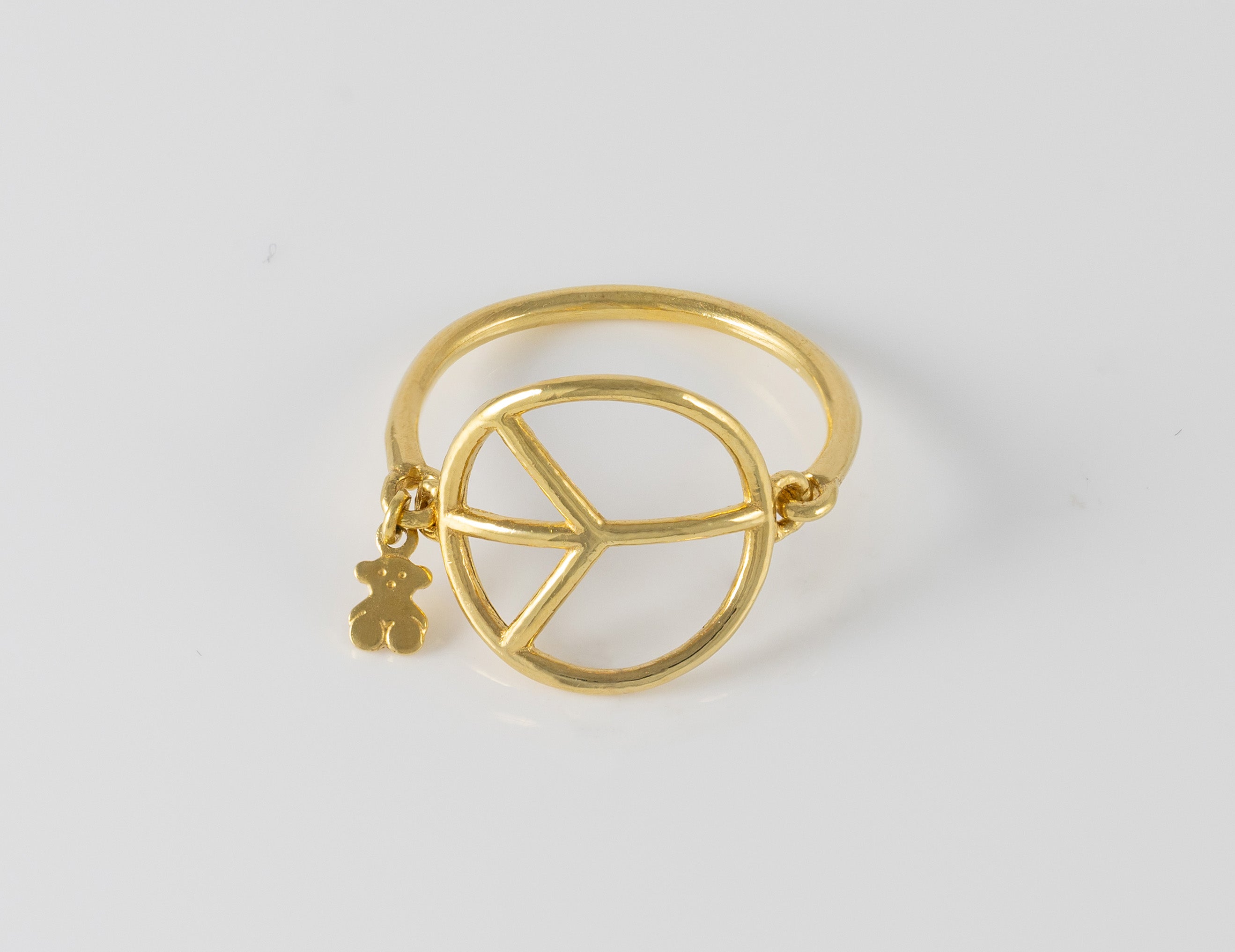 Anillo Tous Plata 925 Vermeil Símbolo de la Paz