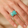 Anillo Tous en plata 925 y Amazonita  New Color