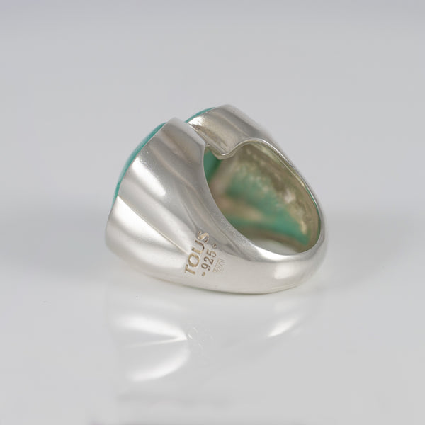 Anillo Tous en plata 925 y Amazonita  New Color