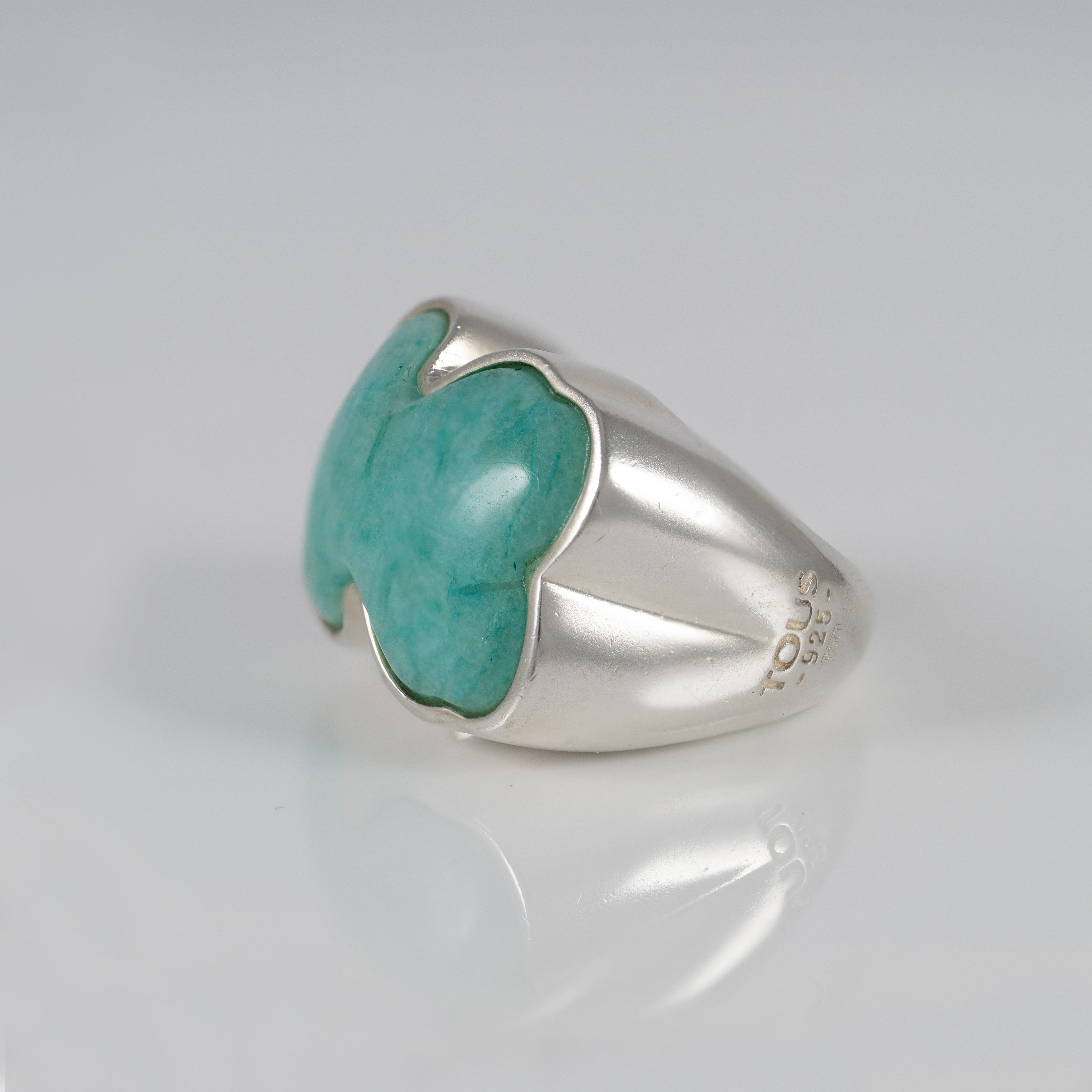 Anillo Tous en plata 925 y Amazonita  New Color