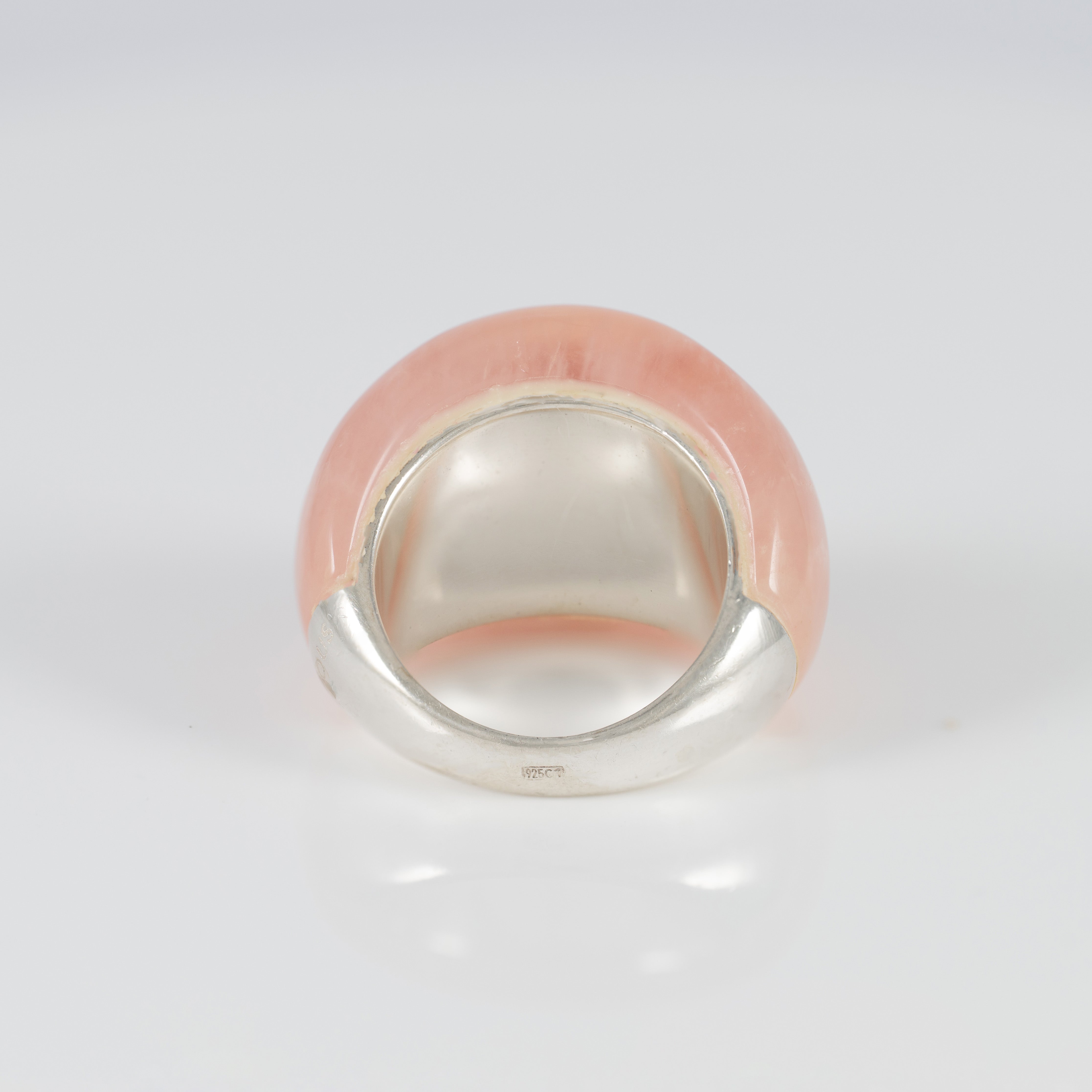 Anillo Tous en plata 925 y cuarzo rosa