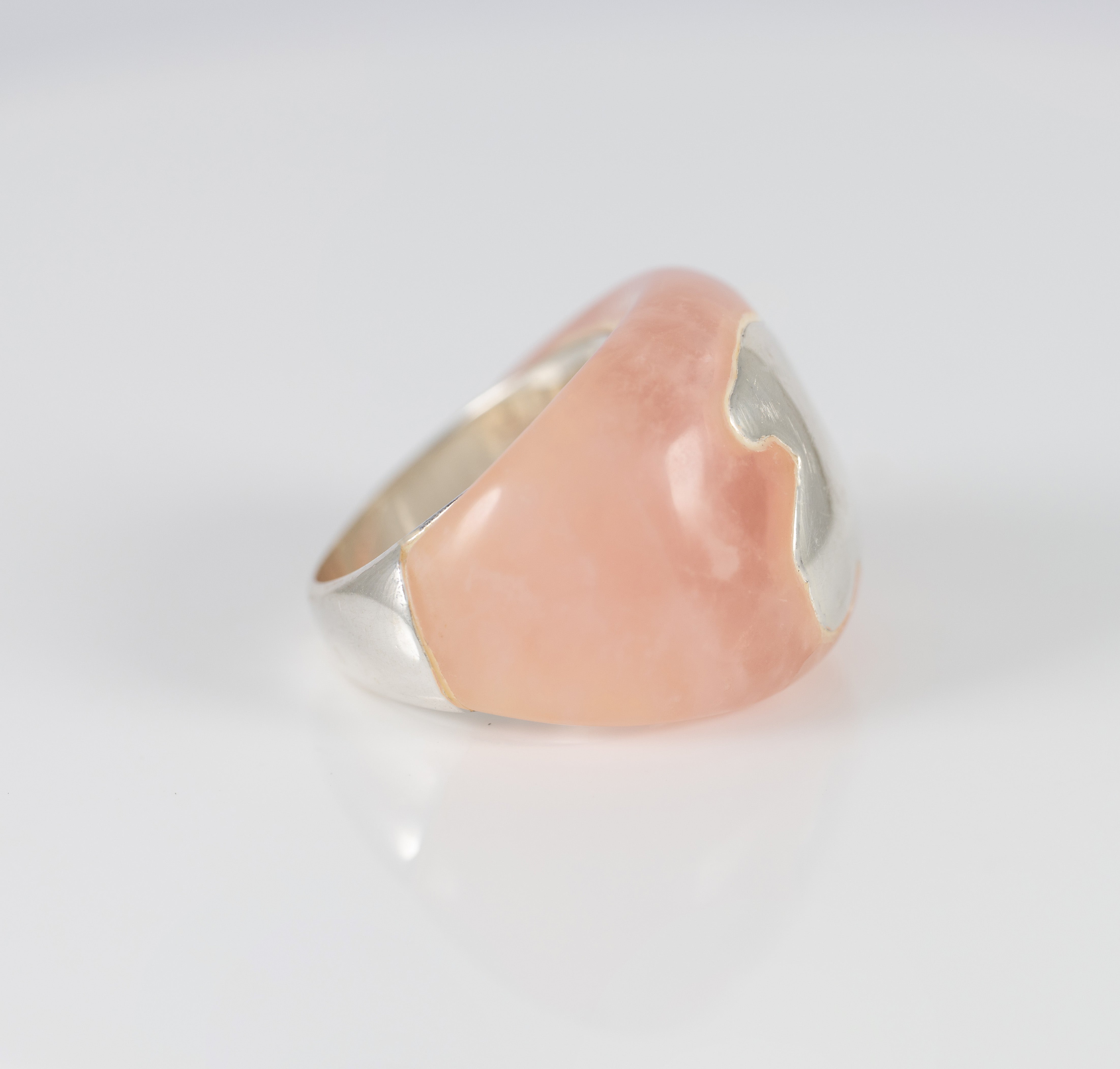 Anillo Tous en plata 925 y cuarzo rosa