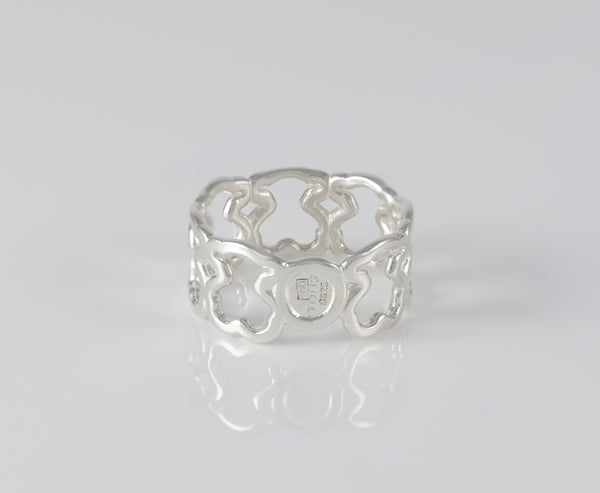 Anillo Tous en plata 925 New Carrusel con diseño de osos