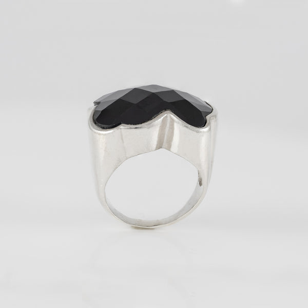 Anillo Tous en Plata 925 y ónix facetado oso Color