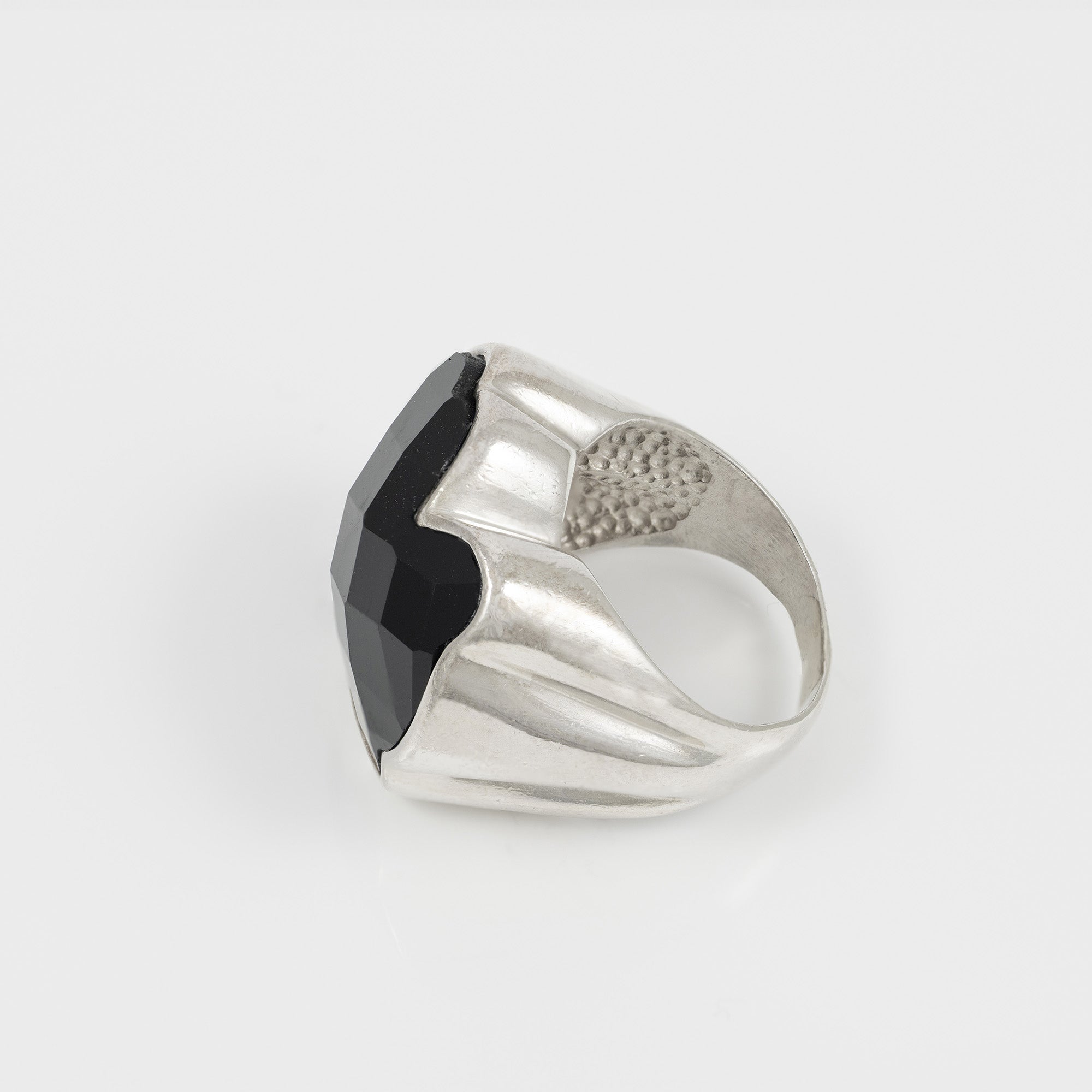 Anillo Tous en Plata 925 y ónix facetado oso Color