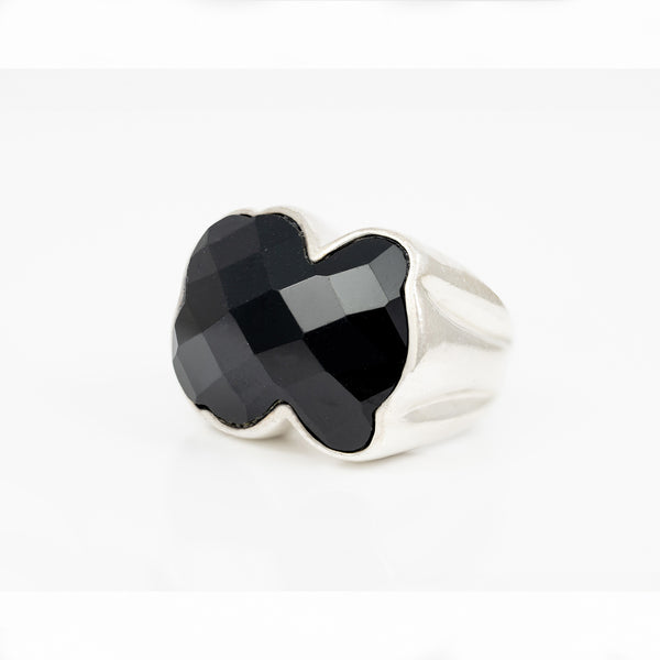 Anillo Tous en Plata 925 y ónix facetado oso Color