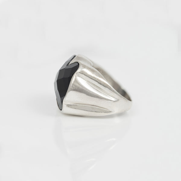 Anillo Tous en Plata 925 y ónix facetado oso Color