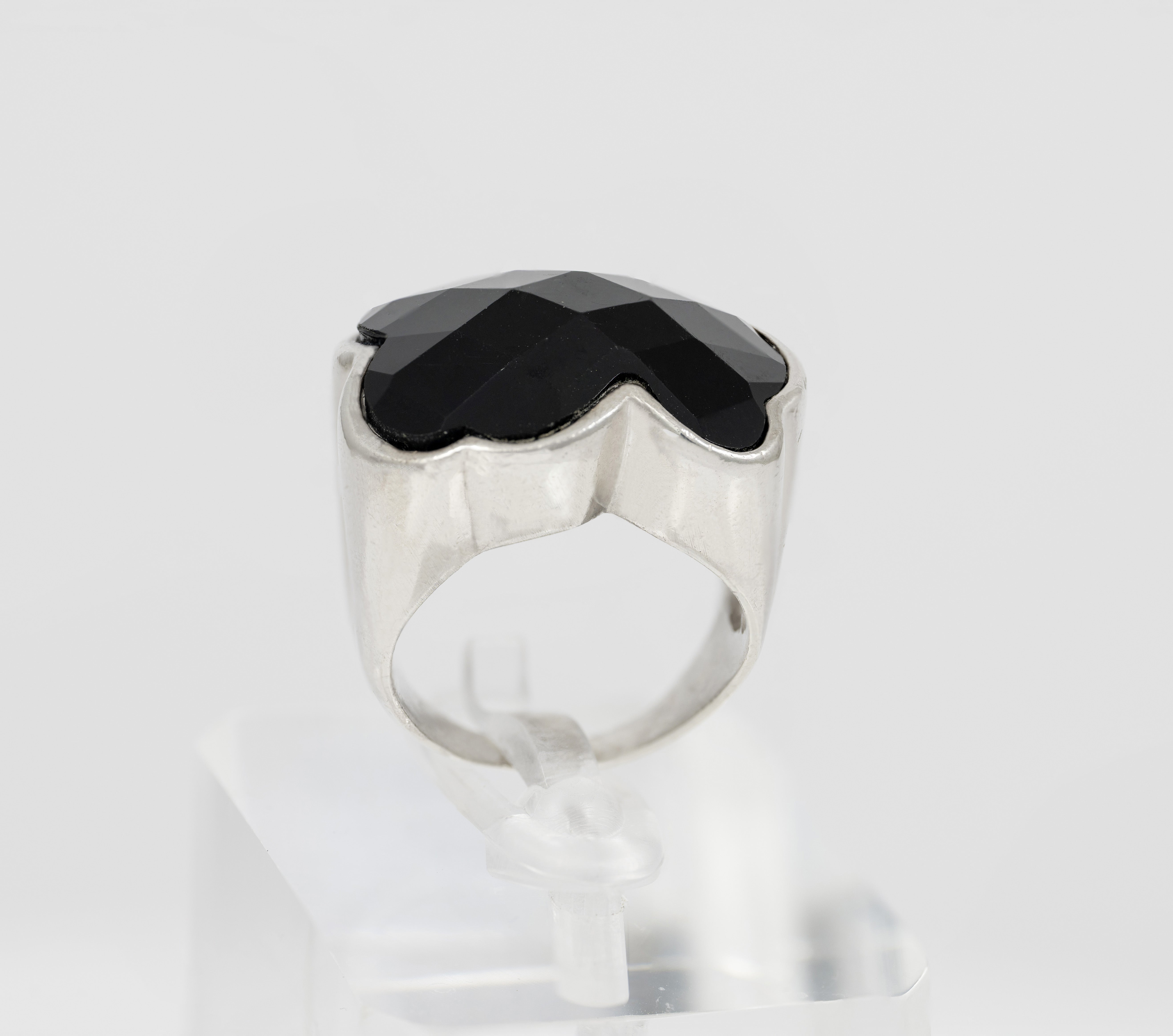 Anillo Tous en Plata 925 y ónix facetado oso Color