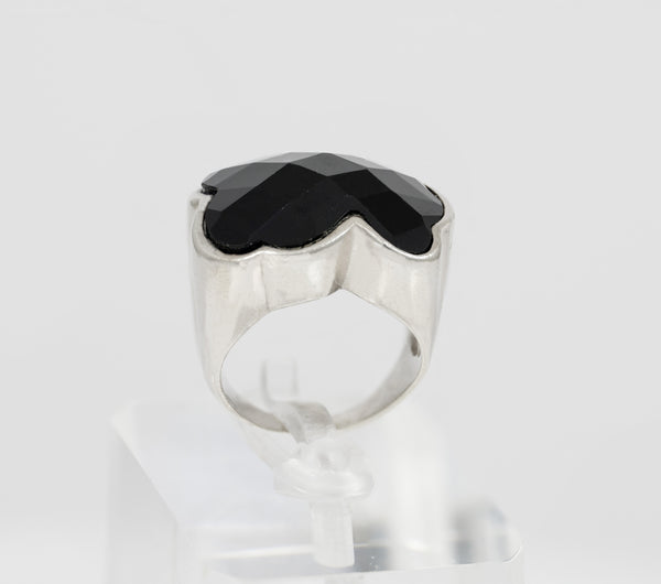 Anillo Tous en Plata 925 y ónix facetado oso Color