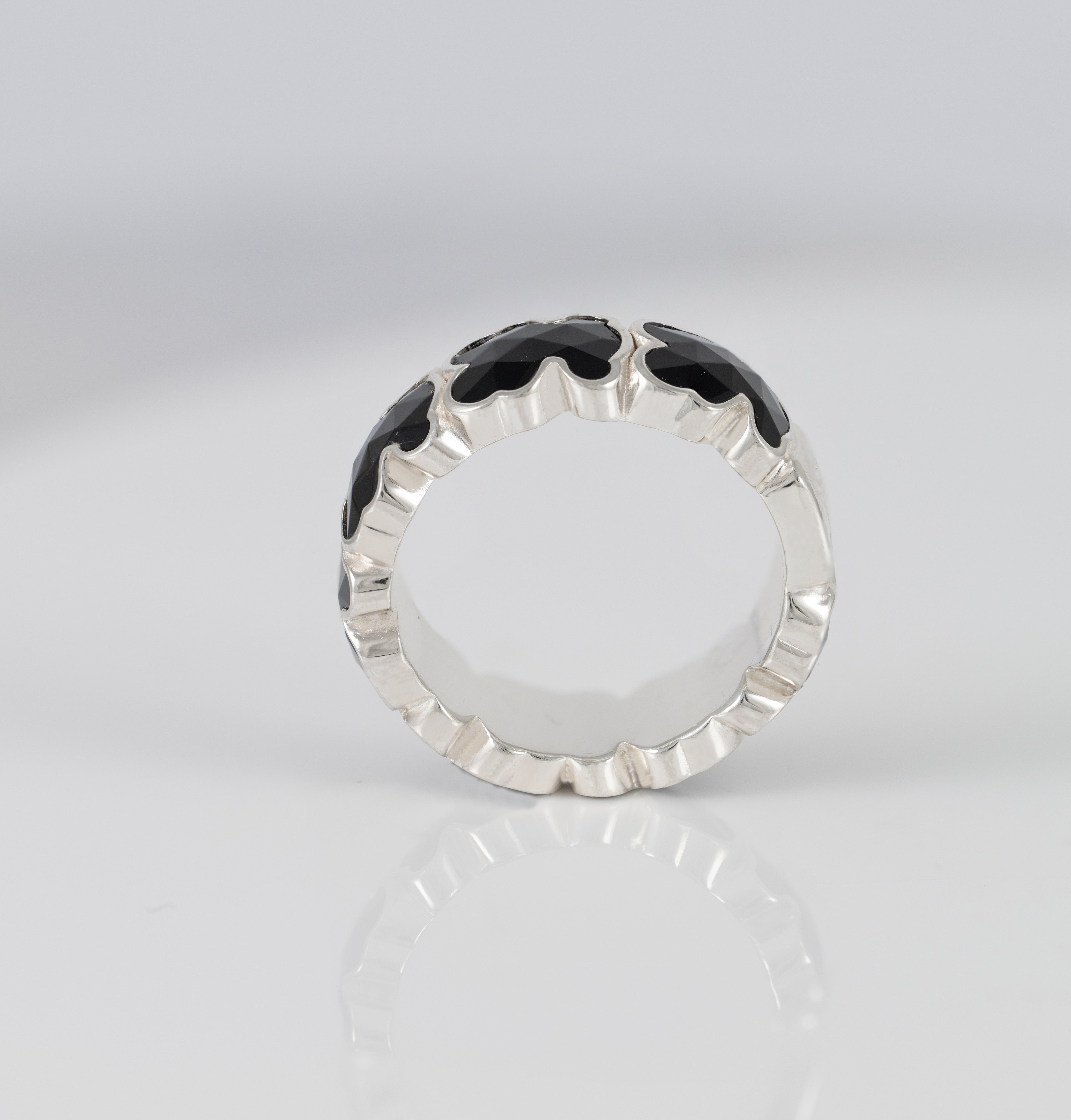 Anillo Tous en Plata 925 y osos en ónix Icon Color