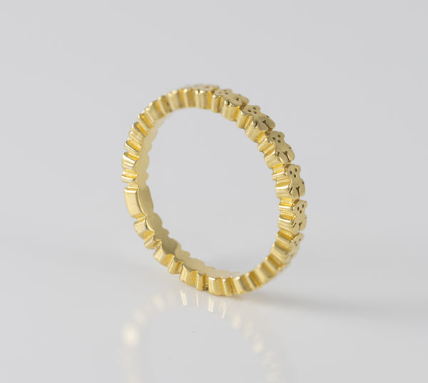 Anillo Tous de plata vermeil motivos oso Straight