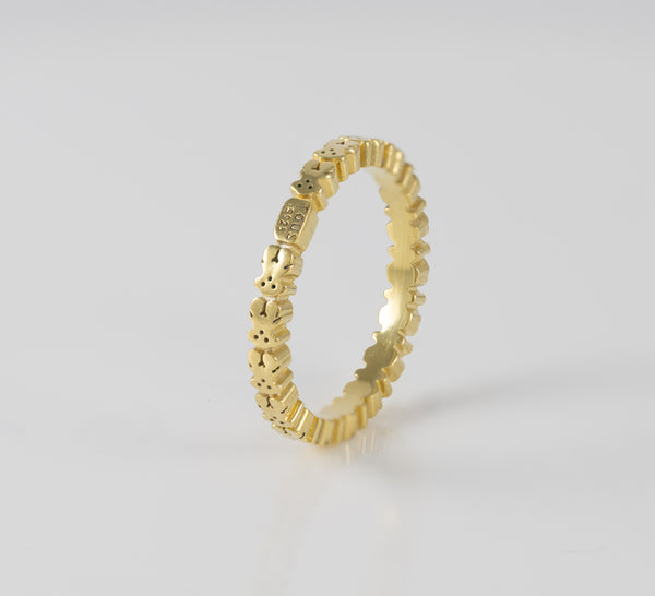 Anillo Tous de plata vermeil motivos oso Straight