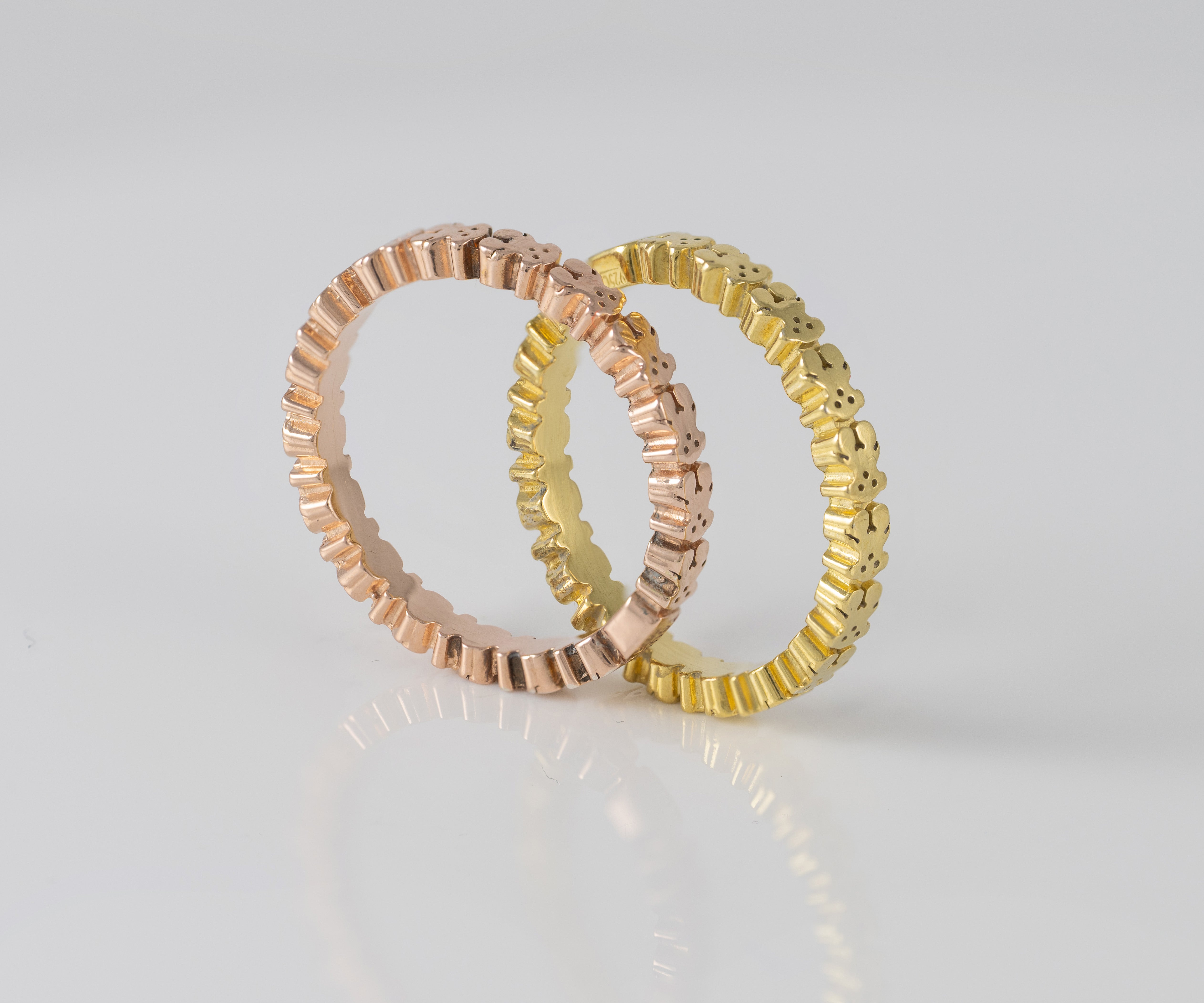 Anillo Tous de plata vermeil motivos oso Straight